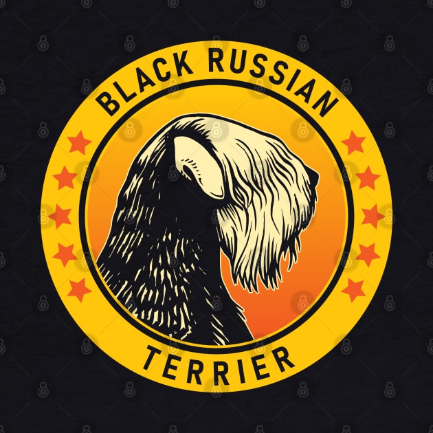 Black Russian Terrier Dog Portrait by millersye